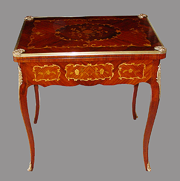 Table à jeu marquetterie Louis XV